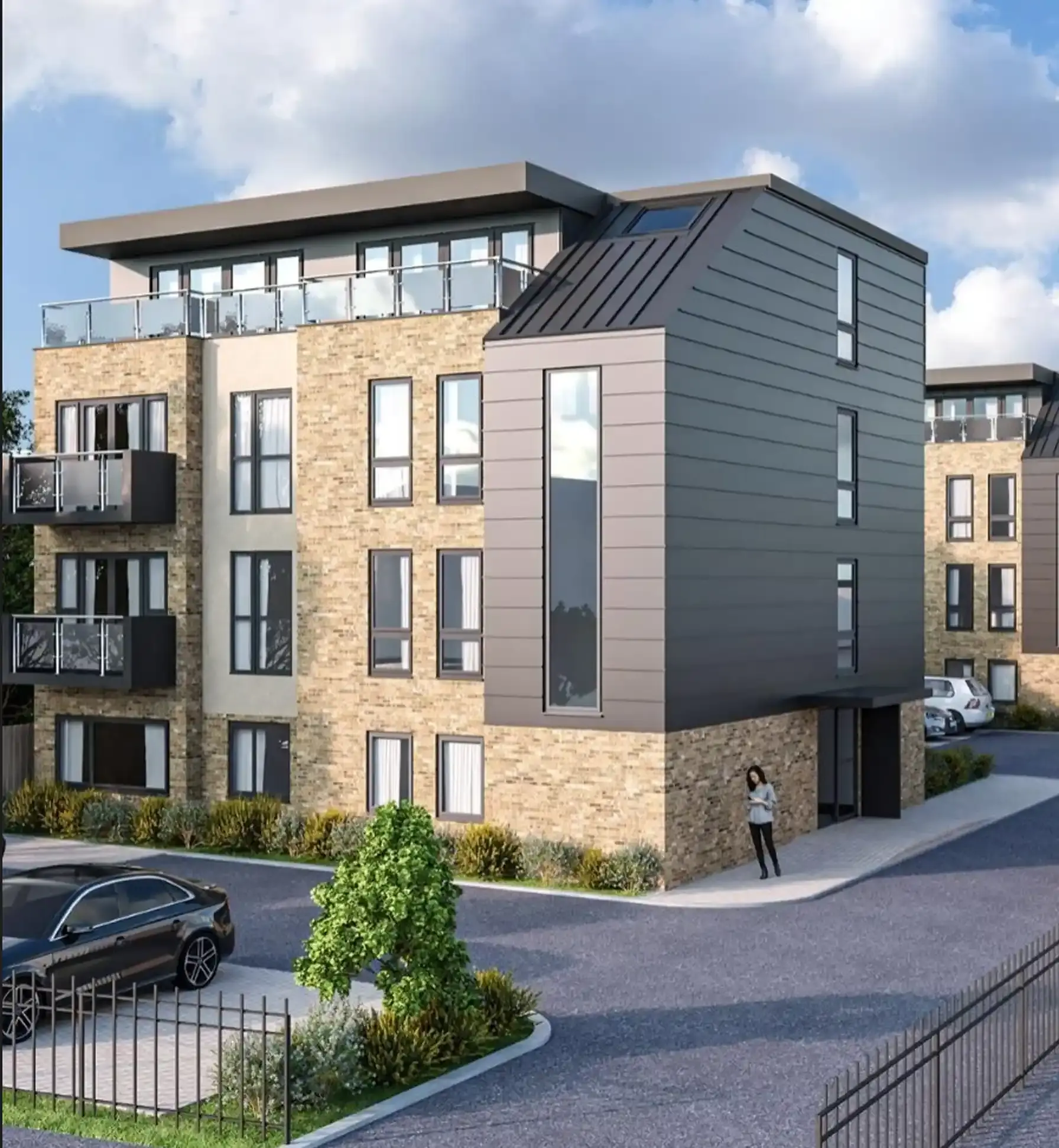 Contemporary residential apartment buildings representing the Westminster Homes development pipeline