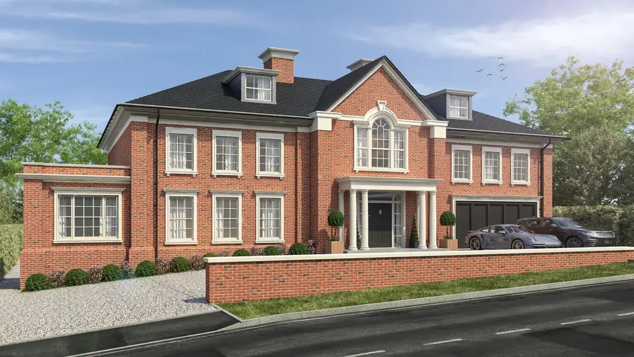 A contemporary Westminster Homes residence set behind mature planting